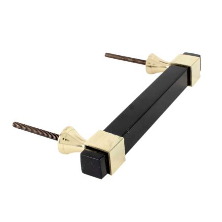 Black Resin And Brass Small Door Handles